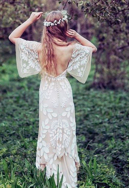 Espalda vestido de novia alternativo