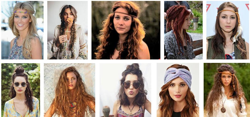 peinados hippies